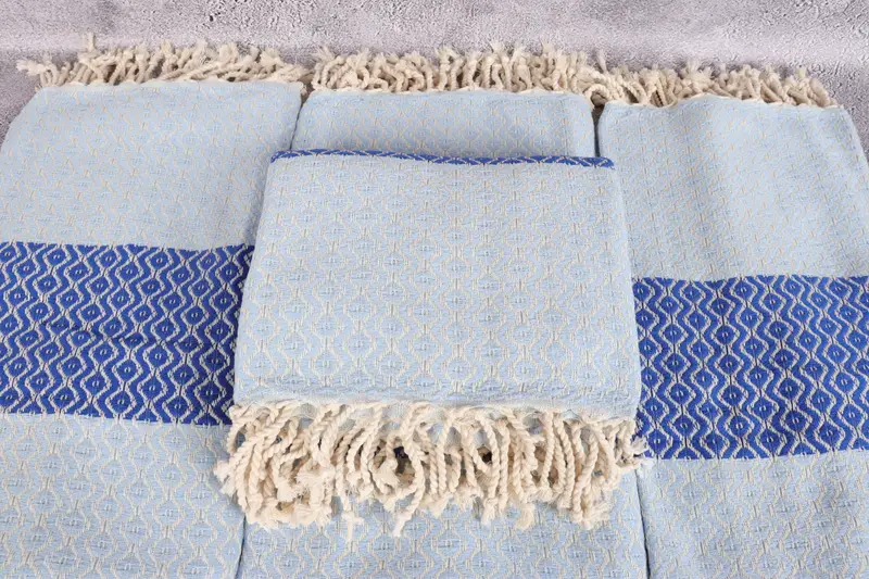 Organic Towel, 70x40 Cotton Striped Towel, Custom Towel, Absorbent towel, Valentines Day Gift For Her, Wedding Favors, Wedding Towel, Gift For Bride - 4