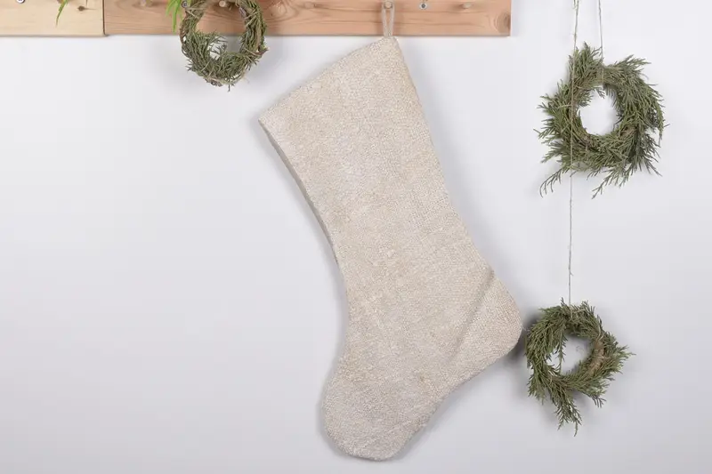 Şenlikli Noel Süsleri Deseni, 19 İnç Geniş Noel Çorabı