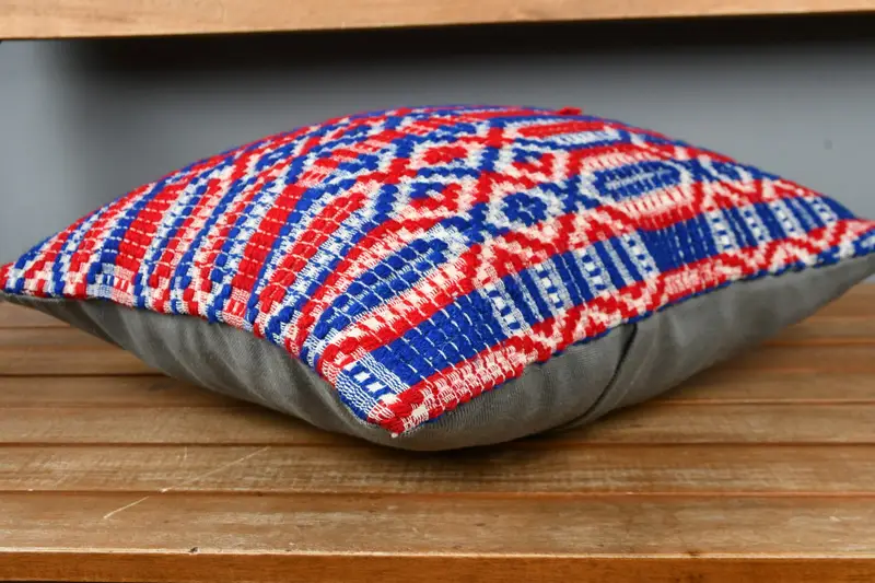 Living Room Throw Pillow Sham, Home Decor Pillow, Cushion, 16x16 Red Pillow Sham, Boho Pillow, Bolster Throw Cushion, Interior Designer Pillow - 3