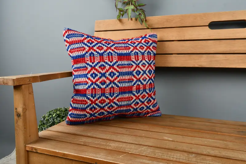 Living Room Throw Pillow Sham, Home Decor Pillow, Cushion, 16x16 Red Pillow Sham, Boho Pillow, Bolster Throw Cushion, Interior Designer Pillow - 1