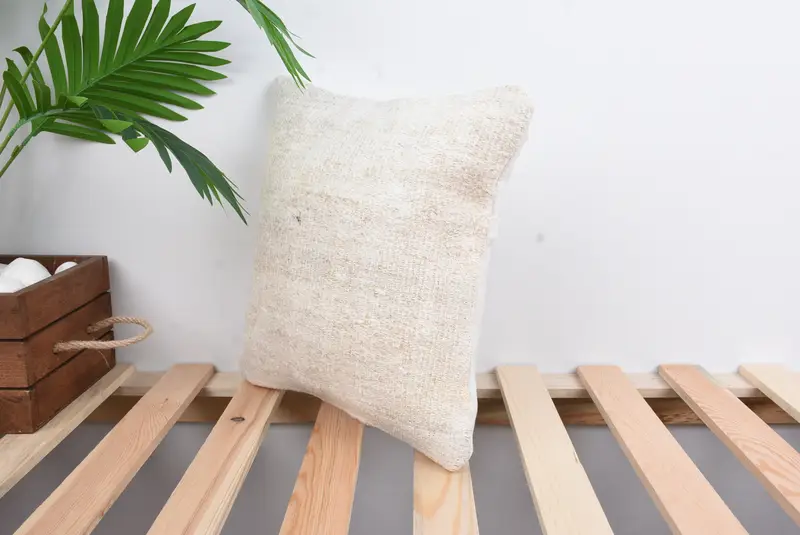 Authentic Pillow Sham, Christmas Cushion, Patio Pillow Sham, Gift Pillow, 12x12 White Pillow Sham, Pillow Sham, Boho Pillow, Kilim Pillow Cover - 5