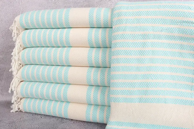 Handtuch aus Bio-Baumwolle, gestreiftes Pestemal, 40 x 71 Zoll