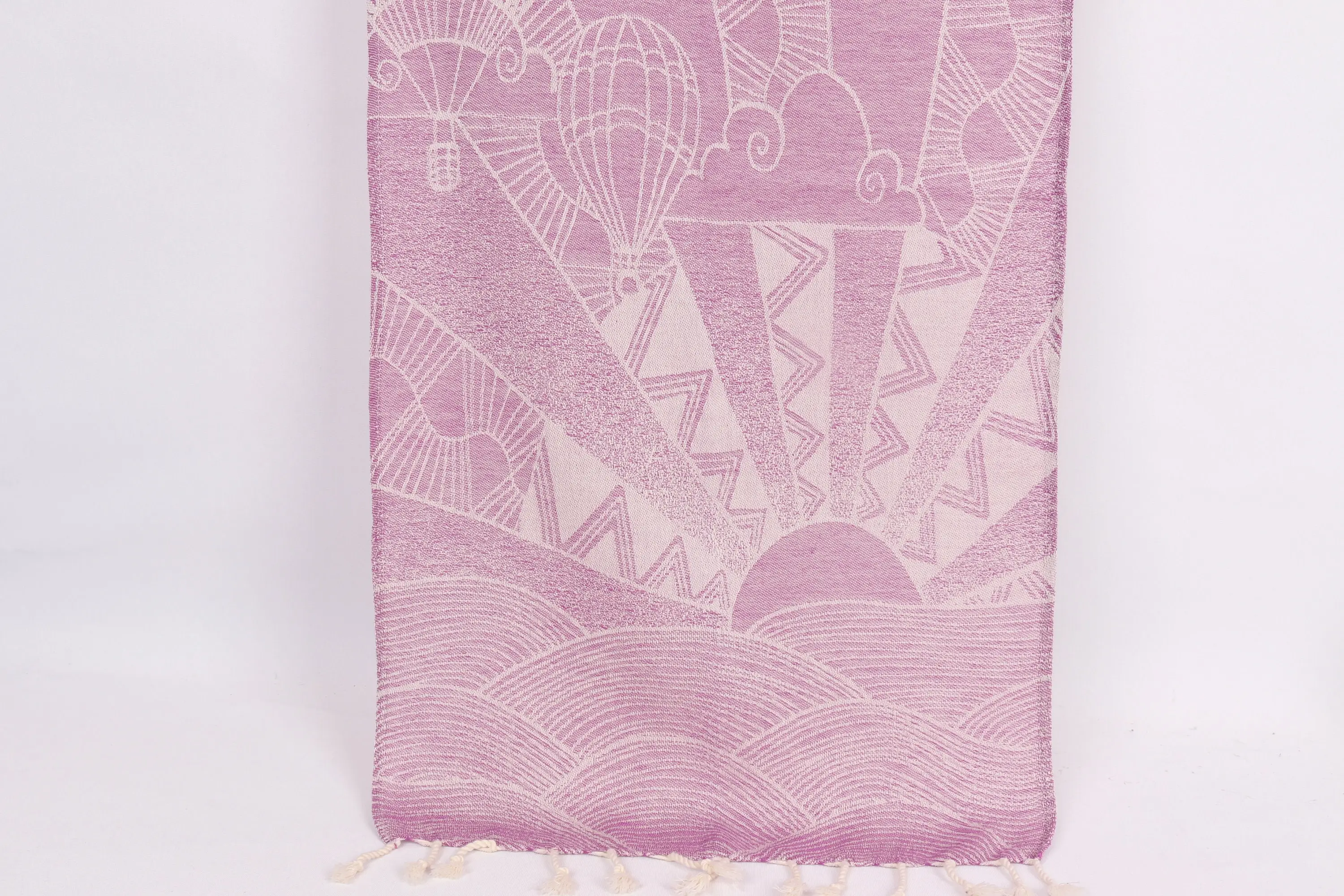 Monogrammed Hand Towel Purple Cotton, 18x36 Inches, Kitchen & Tea Towel - 1