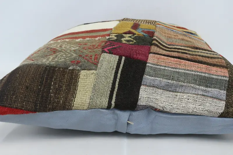 28x28 Brown Pillow Sham, Neutral Throw Cushion Case, Cushion Case, Throw Kilim Pillow, Home Decor Pillow, Pillow for Sofa - 5