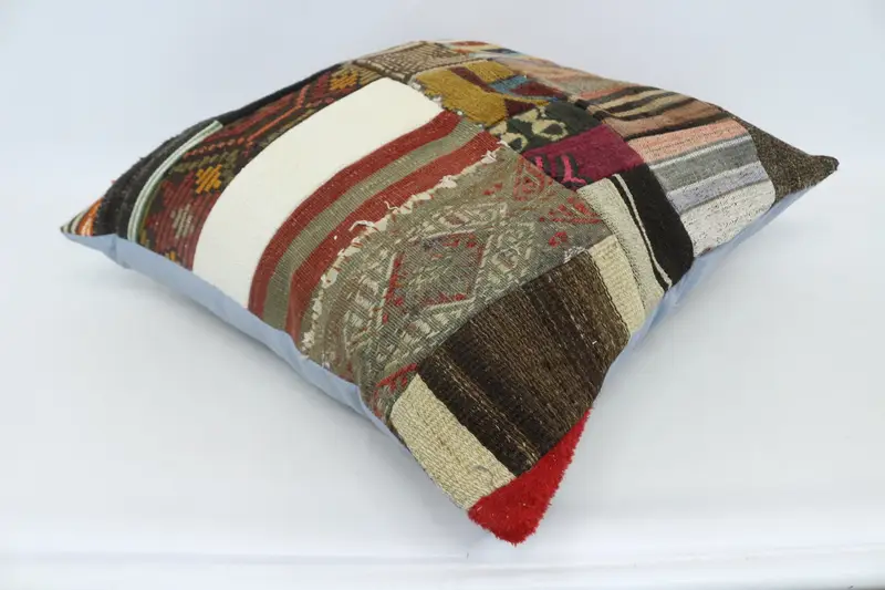 28x28 Brown Pillow Sham, Neutral Throw Cushion Case, Cushion Case, Throw Kilim Pillow, Home Decor Pillow, Pillow for Sofa - 6