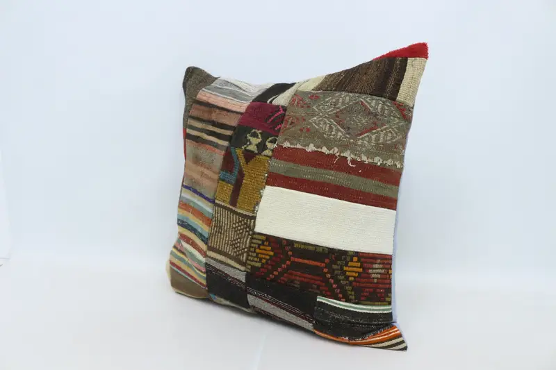 28x28 Brown Pillow Sham, Neutral Throw Cushion Case, Cushion Case, Throw Kilim Pillow, Home Decor Pillow, Pillow for Sofa - 4