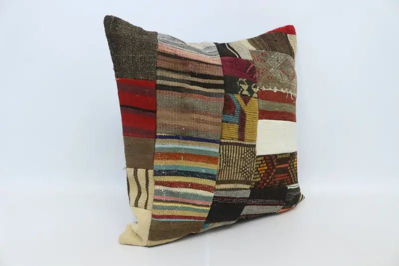 28x28 Brown Pillow Sham, Neutral Throw Cushion Case, Cushion Case, Throw Kilim Pillow, Home Decor Pillow, Pillow for Sofa - 3