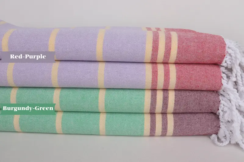 Organic towel, 70x36 Cotton Striped Towel, Bachelorette Party Gifts, Spa Gift Towel, Handmade Gift, Gym Towel, Personalized Wedding Gift For Couple - 1