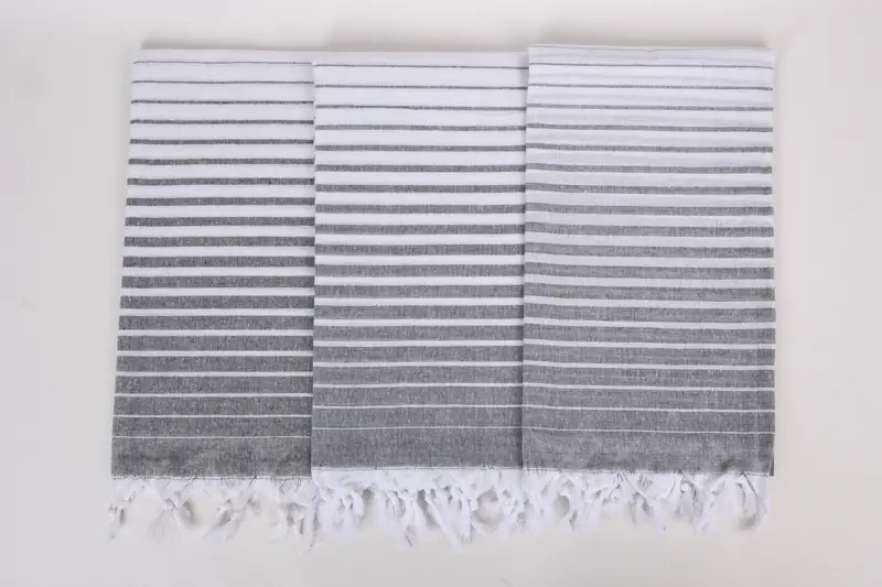 Custom Wedding Gift, Organic Towel, 70x40 Cotton Striped Towel, Fouta towel, Bride Gift, Absorbent towel, Organic cotton peshtemal for spa and beach - 7