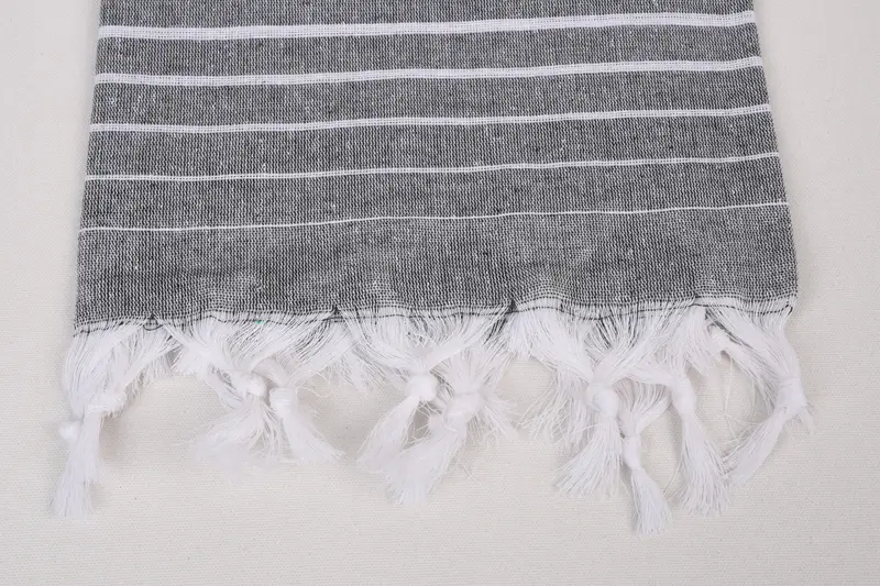 Custom Wedding Gift, Organic Towel, 70x40 Cotton Striped Towel, Fouta towel, Bride Gift, Absorbent towel, Organic cotton peshtemal for spa and beach - 3