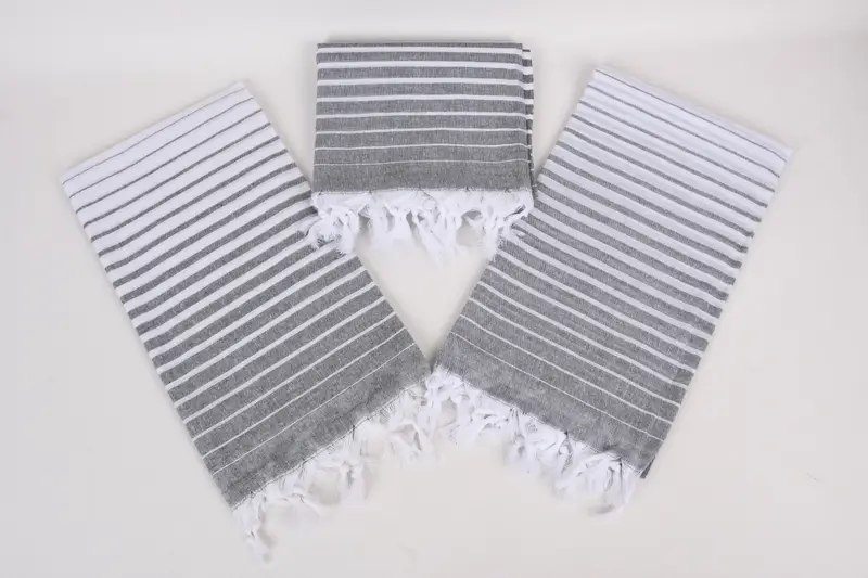 Custom Wedding Gift, Organic Towel, 70x40 Cotton Striped Towel, Fouta towel, Bride Gift, Absorbent towel, Organic cotton peshtemal for spa and beach - 6