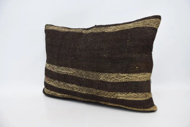 Aztec Cushion, Home Decor Pillow, 20x28 Brown Cushion Cover, Vintage Pillow, Hippie Throw Pillow, Handmade Kilim Cushion, Pillow Sham - 4