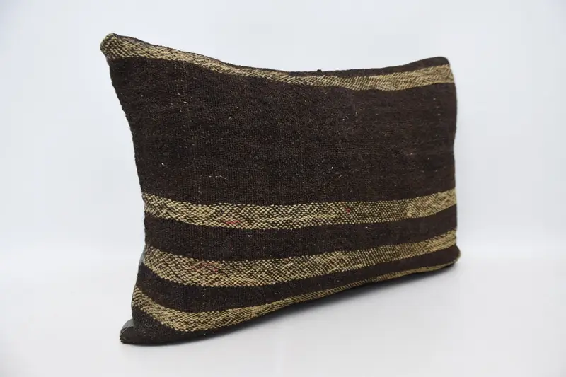 Aztec Cushion, Home Decor Pillow, 20x28 Brown Cushion Cover, Vintage Pillow, Hippie Throw Pillow, Handmade Kilim Cushion, Pillow Sham - 3