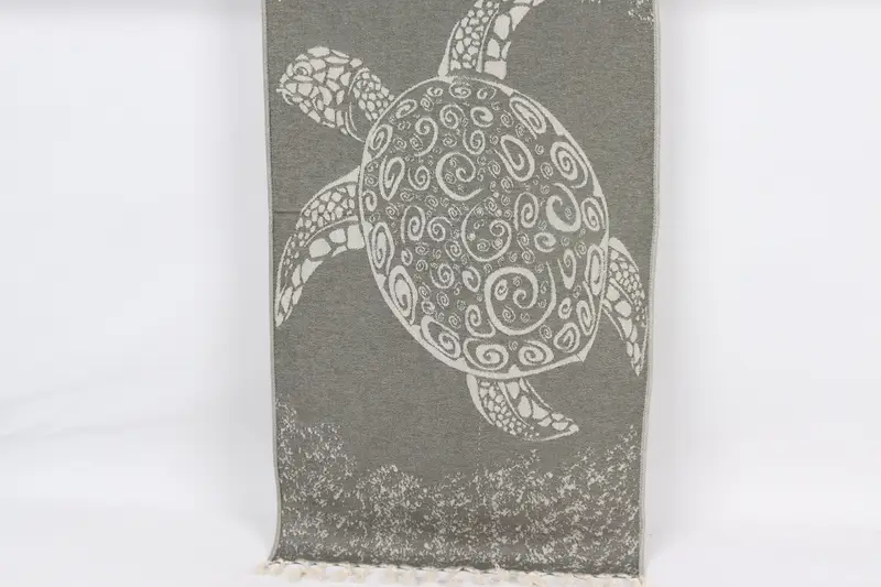 Adlı havlu, nedime hediyeleri, kişiselleştirilmiş el havlu, monogramlı el havlu, 36x18 pamuklu carretta desenli havlu, Mutlu Noel hediyeleri - 1