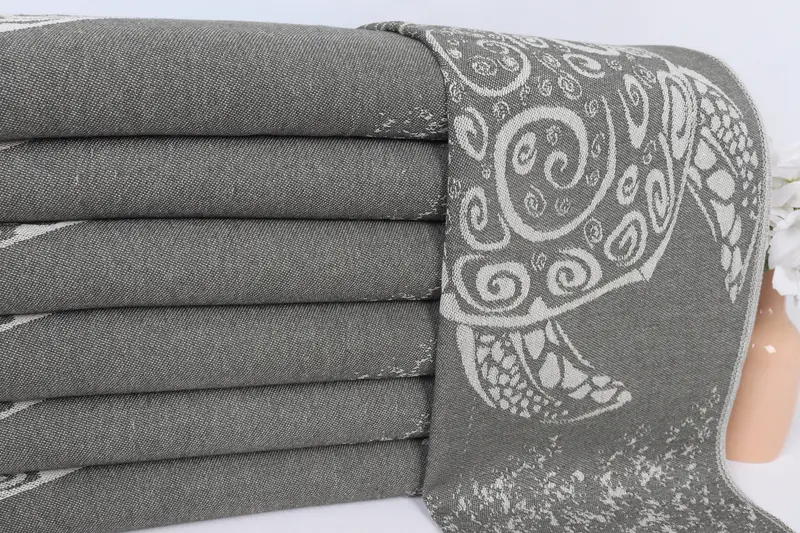 Adlı havlu, nedime hediyeleri, kişiselleştirilmiş el havlu, monogramlı el havlu, 36x18 pamuklu carretta desenli havlu, Mutlu Noel hediyeleri - 3