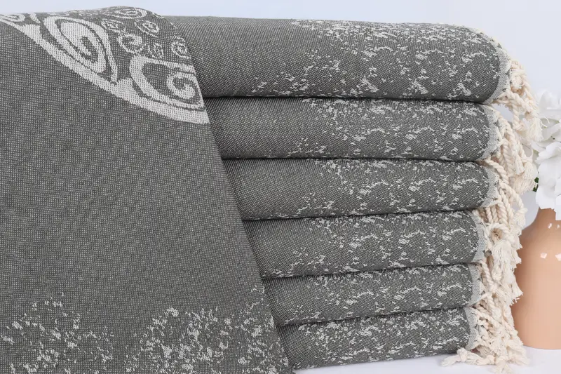 Adlı havlu, nedime hediyeleri, kişiselleştirilmiş el havlu, monogramlı el havlu, 36x18 pamuklu carretta desenli havlu, Mutlu Noel hediyeleri - 2