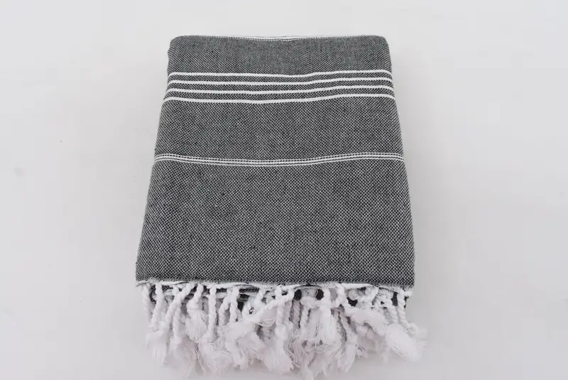 96x80 Cotton Striped Towel, Best Friend Christmas Gift, Bachelorette Gifts, Boho Throw Blankets, Custom Blanket, Custom Shower Curtain - 4