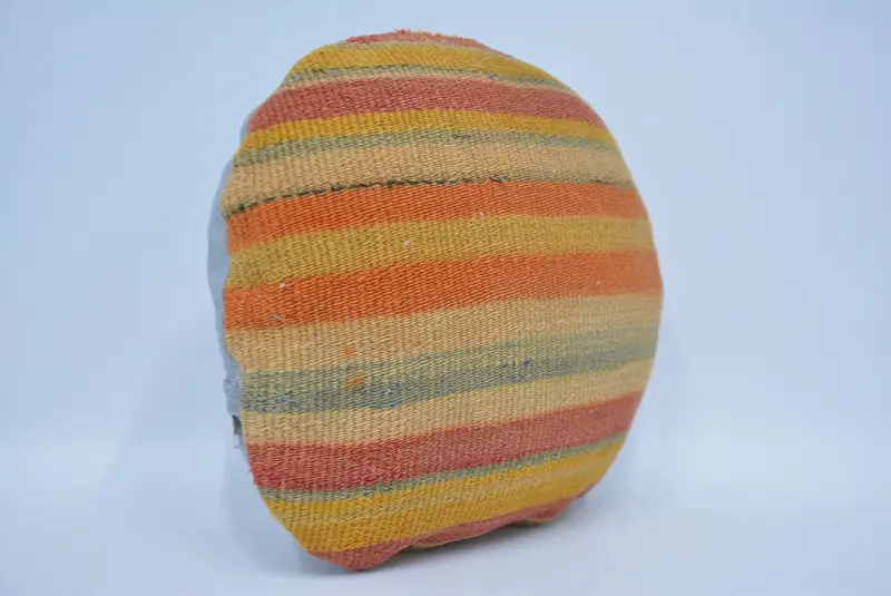 Interior Designer Pillow, 16x16 Orange Cushion Cover, Antique Pillows, Accent Pillow Sham, Handwoven Pillow Sham, Pillow for Couch, Pillow Cover - 3