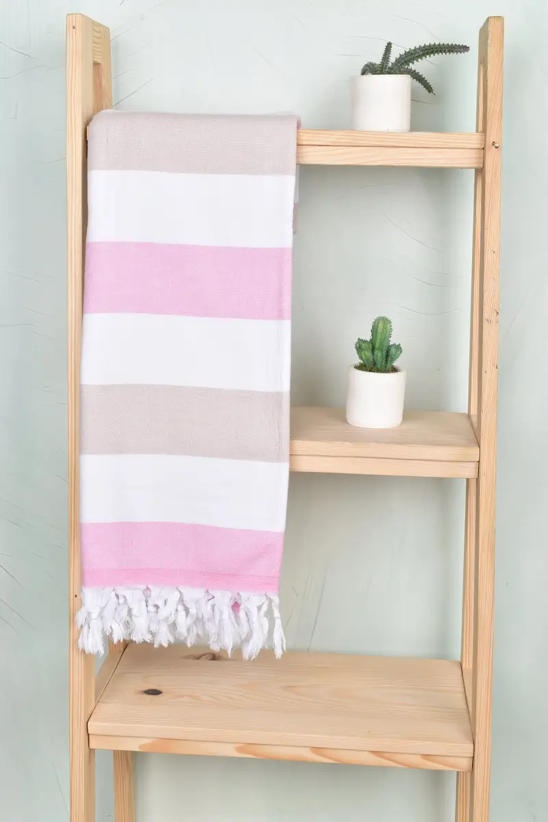 Quick-drying cotton Turkish beach towel, Absorbent towel, 64x36 Cotton Striped Terry Towel, Gifts For Him, Turkish Towel Beach, Bathroom Towel - 8