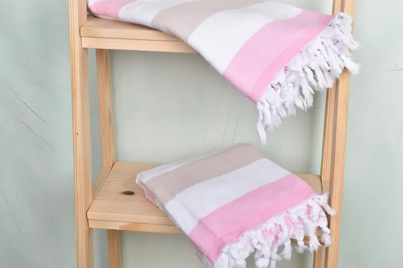 Quick-drying cotton Turkish beach towel, Absorbent towel, 64x36 Cotton Striped Terry Towel, Gifts For Him, Turkish Towel Beach, Bathroom Towel - 5