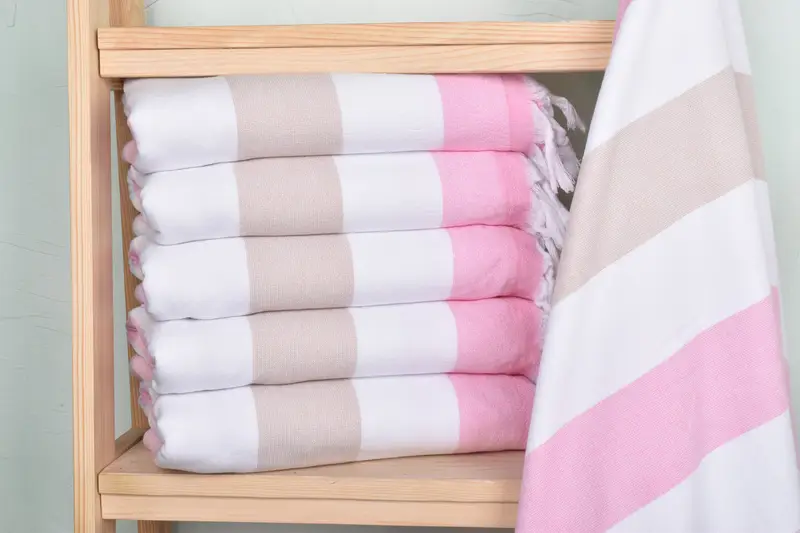 Quick-drying cotton Turkish beach towel, Absorbent towel, 64x36 Cotton Striped Terry Towel, Gifts For Him, Turkish Towel Beach, Bathroom Towel - 2