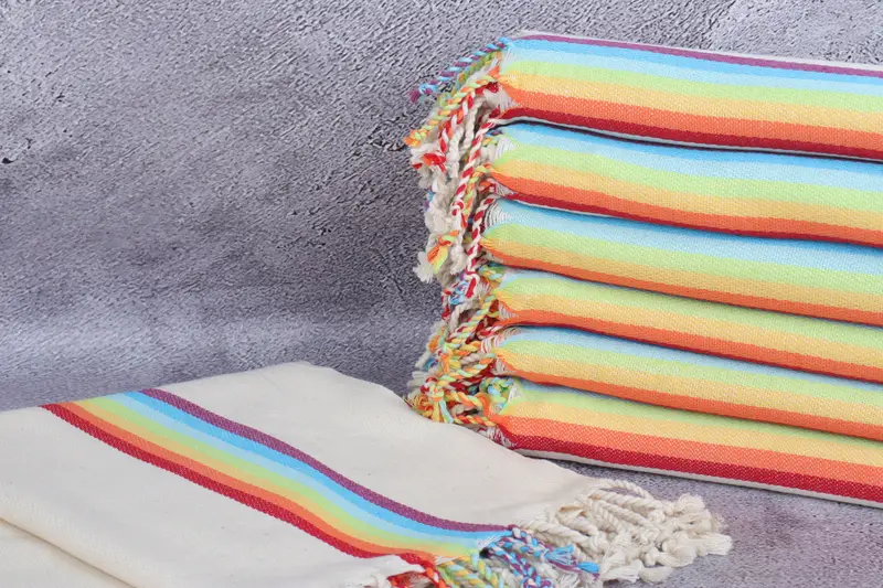 Bridal Shower Gift, Bachelorette Towel, Hammam Towel USA, Handmade Gift, Personalized Towel, 70x40 Cotton Striped Towel, Lightweight Turkish towel - 3