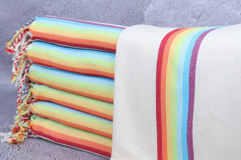 Bridal Shower Gift, Bachelorette Towel, Hammam Towel USA, Handmade Gift, Personalized Towel, 70x40 Cotton Striped Towel, Lightweight Turkish towel - 2