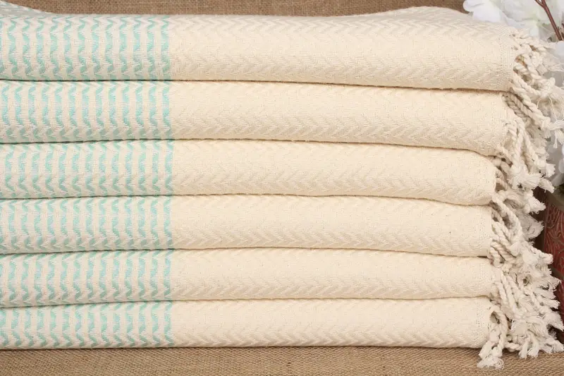 Bridesmaid Gift Mint Diamond Towel Beach Towel Beige, 40x77 Inches