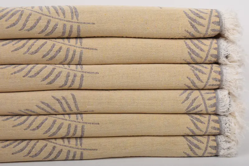 Custom Beach Towel, Mother Of The Groom Gift, Soft towel, Luxury Turkish peshtemal beach towel, 68x40 Cotton Leaf Design Towel, Organic towel - 4