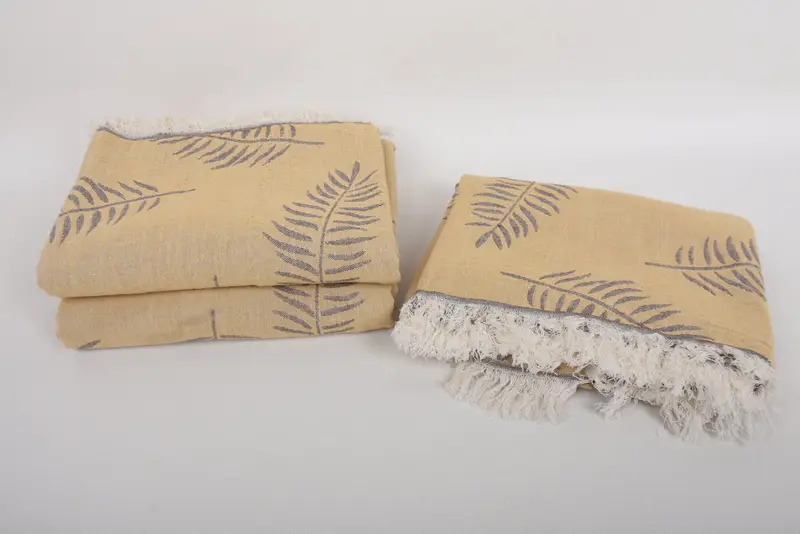 Custom Beach Towel, Mother Of The Groom Gift, Soft towel, Luxury Turkish peshtemal beach towel, 68x40 Cotton Leaf Design Towel, Organic towel - 8