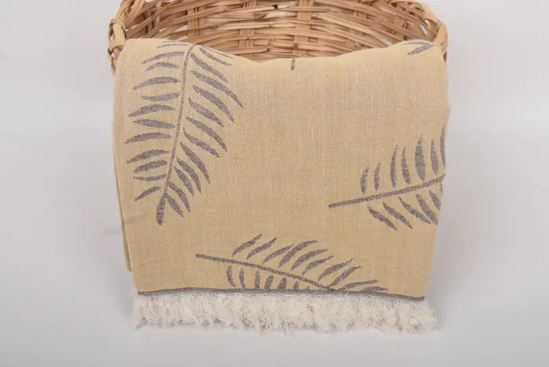 Custom Beach Towel, Mother Of The Groom Gift, Soft towel, Luxury Turkish peshtemal beach towel, 68x40 Cotton Leaf Design Towel, Organic towel - 6