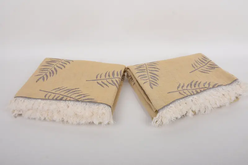 Custom Beach Towel, Mother Of The Groom Gift, Soft towel, Luxury Turkish peshtemal beach towel, 68x40 Cotton Leaf Design Towel, Organic towel - 7