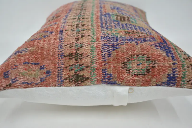 Interior Designer Pillow, Sofa Cushion Cover, Vintage Kilim Throw Pillow, 16x24 Red Cushion, Vintage Kilim Pillow, Cushion - 5