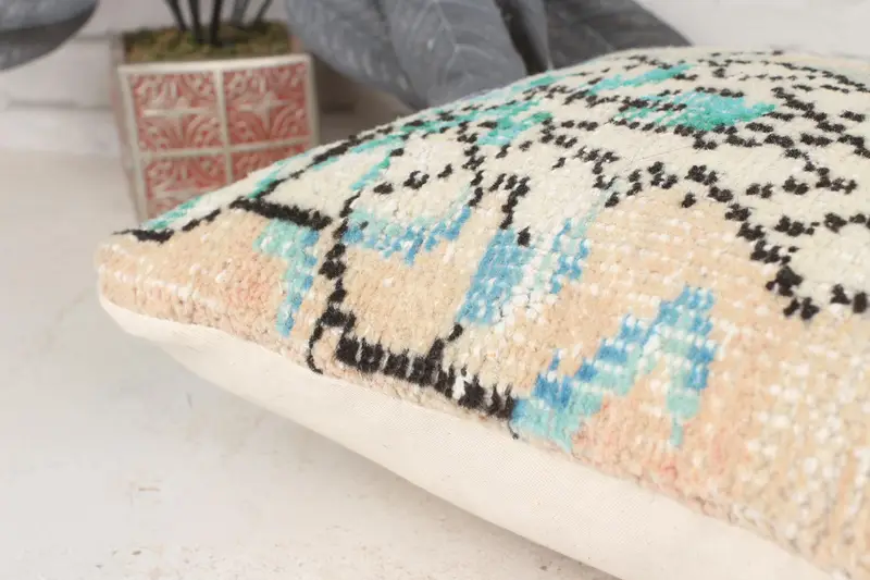 14x14 Beige Pillow Case, Throw Kilim Pillow, Pillow Cover, Accent Pillow Cover, Home Decor Pillow, Accent Throw Pillow Sham, Turkish Pillow - 7
