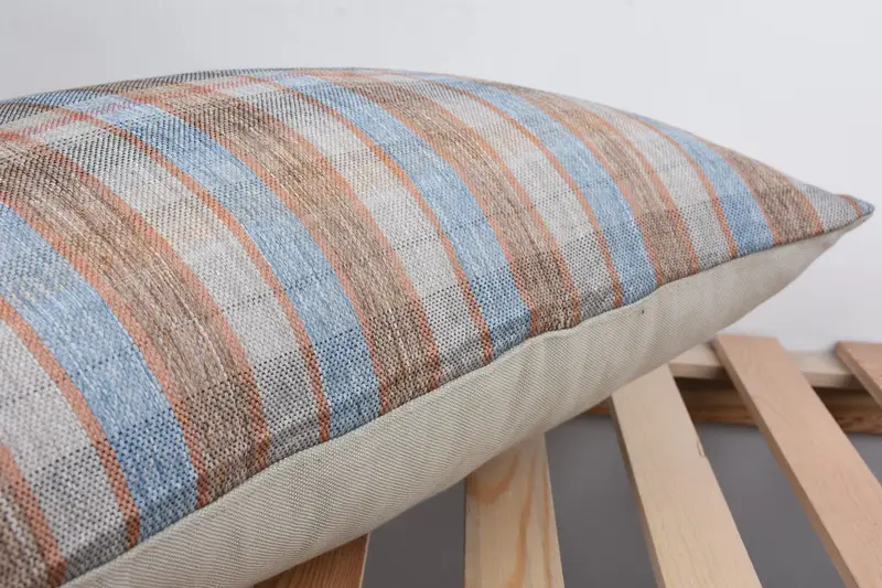 Handmade Kilim Cushion, Gift Pillow, Turkish Pillow, Couch Cushion Case, Kilim Rug Pillow, Pillow Cover, 16x24 Blue Pillow Cover, Chair Cushion Case - 7