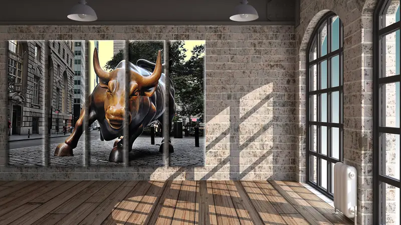 Boğa tuval, şarj boğa heykeli, Wall Street sanatı, boğa duvar sanatı, boğa dekoru, motivasyon hediyesi, New York boğa, boğa baskısı, yatak odası tuval - 5