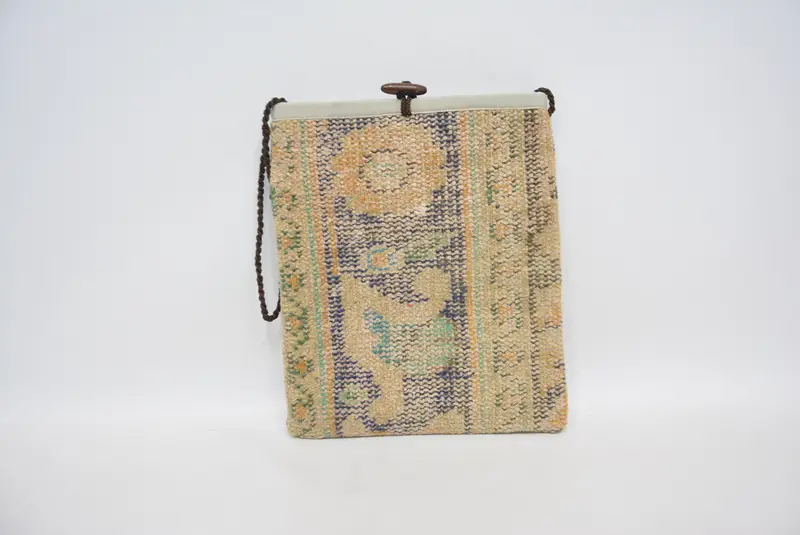 調節可能なストラップキリムバッグ、ウールヴィンテージモチーフクロスボディバッグ