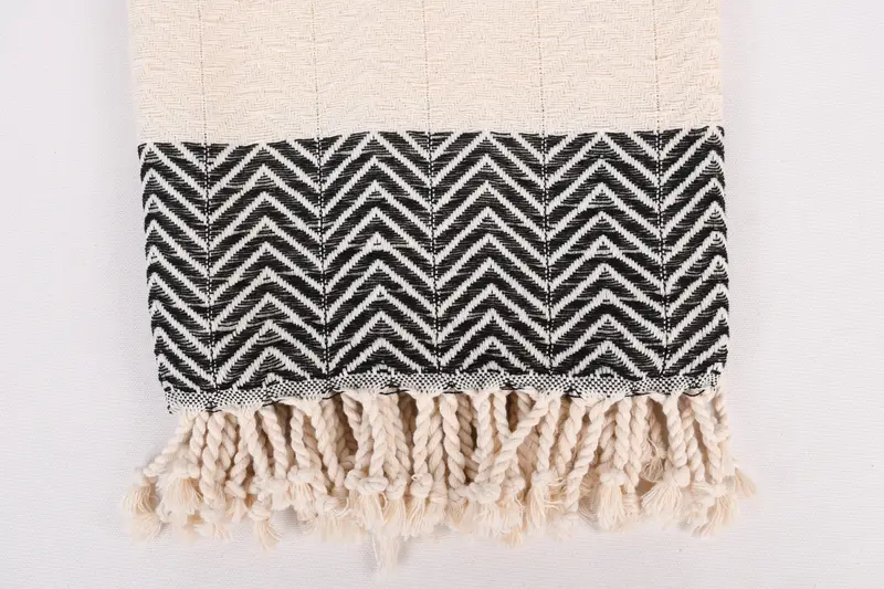 Quick-dry towel, Monogram Beach Towel, 70x40 Cotton Zig zag Towel, Turkish bath towel, Bridesmaid Gifts Personalized, Oversized Beach Towel - 3