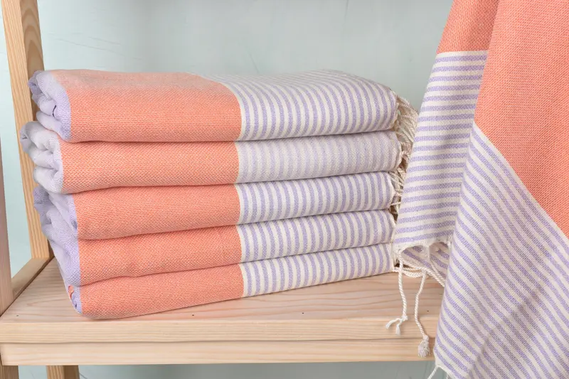 Engagement Gift, Bachelor Bachelorette Party Favors, Family Gift Basket, Large Turkish Towel, Bachelorette Party Gift, 68x40 Cotton Striped Towel - 1
