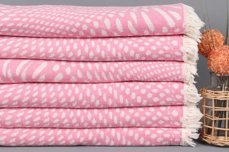 Guest Towel, Fringed Turkish towel for poolside, Home Decor Gifts, Turkish bath towel, Christmas Favors, Wedding Gift, 68x36 Cotton Patterned Towel - 3