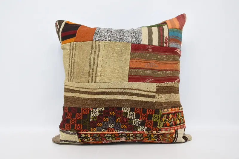 Funda de almohada decorativa de temporada de 80x80 cm, funda de almohada roja de diseño marroquí - 1