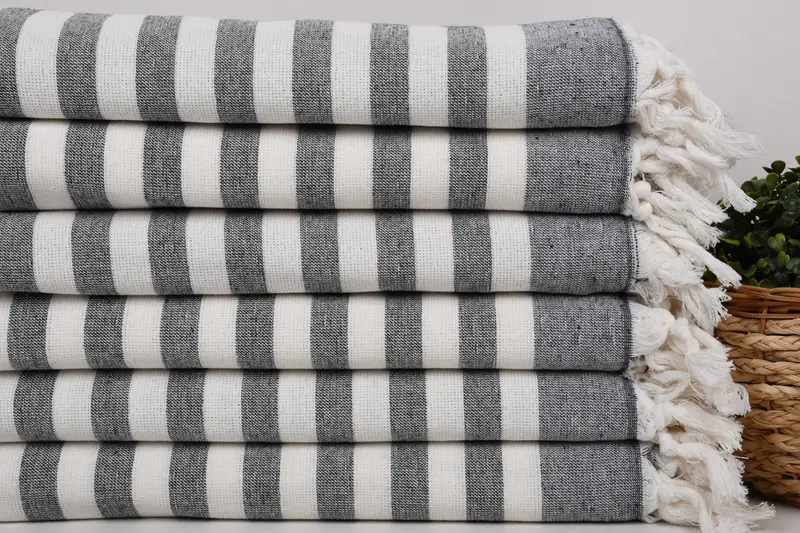 Luxury towel, Girl Trip Party Favor, Yoga Towel, 68x40 Cotton Striped Terry Towel, Beach Towel Bulk, Halloween Gifts, Large Turkish Towel - 2