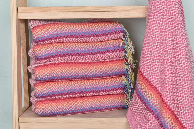 Handwoven Turkish Towel, Quick-dry towel, Bachelorette Party Gifts, 70x40 Cotton Diamond Towel, Peshtemal Towel, Merry Christmas Gifts, Spa Towel - 2