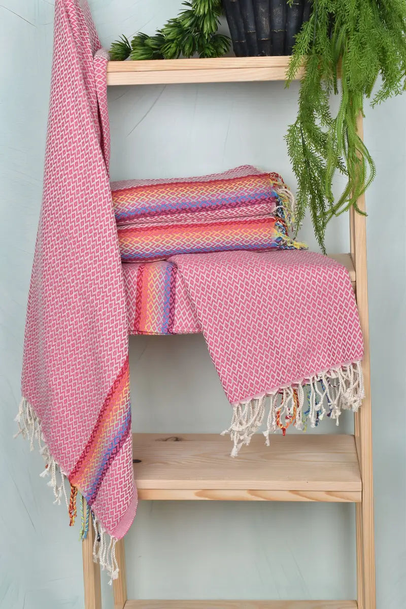 Handwoven Turkish Towel, Quick-dry towel, Bachelorette Party Gifts, 70x40 Cotton Diamond Towel, Peshtemal Towel, Merry Christmas Gifts, Spa Towel - 7