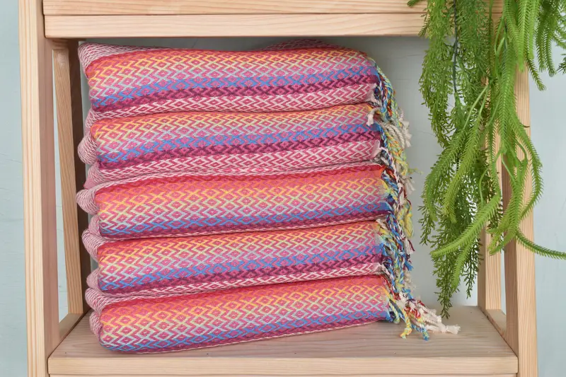Handwoven Turkish Towel, Quick-dry towel, Bachelorette Party Gifts, 70x40 Cotton Diamond Towel, Peshtemal Towel, Merry Christmas Gifts, Spa Towel - 3