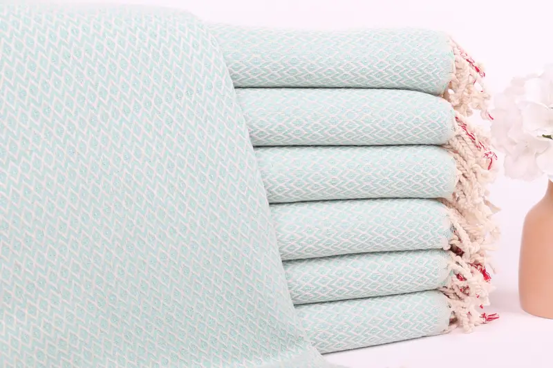 Personalized Beach Towel Turkish Cotton Mint 40x71 Inches