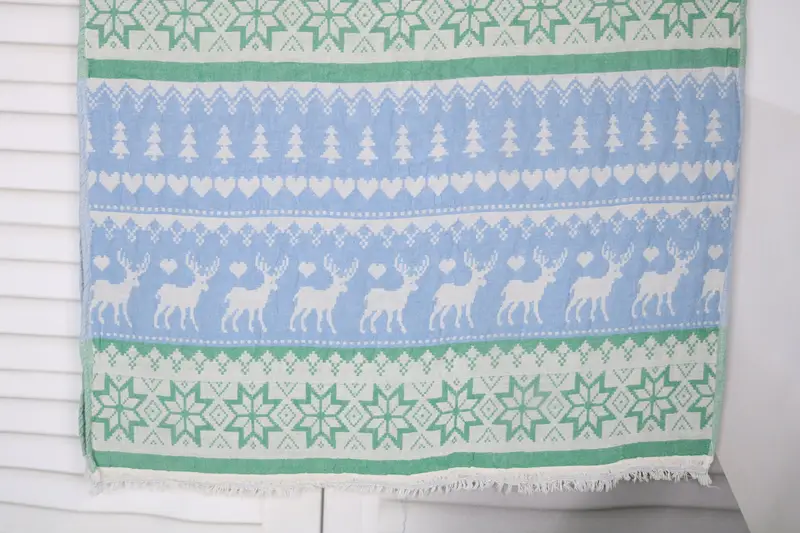 Custom Towel, Custom Wedding Towel, Bridesmaid Gifts, Welcome Wedding Gift, 76x38 Cotton Deer Patterned Towel, Quick-Dry Beach Towel - 1