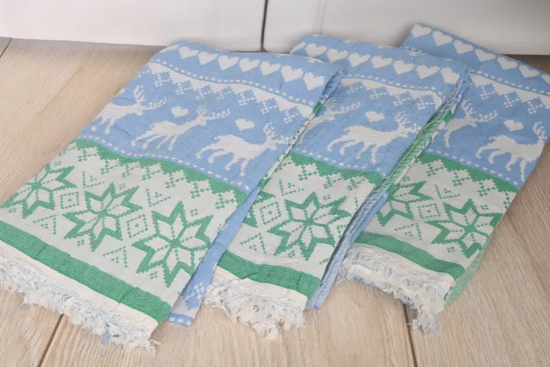 Custom Towel, Custom Wedding Towel, Bridesmaid Gifts, Welcome Wedding Gift, 76x38 Cotton Deer Patterned Towel, Quick-Dry Beach Towel - 7