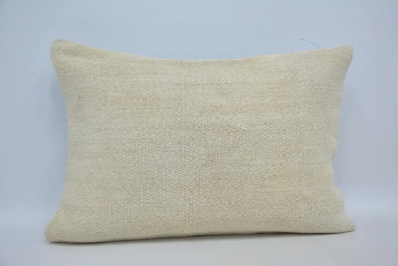 Handmade Embroidered Rectangle Pillow, 20x28 Inches Throw Pillow - 1