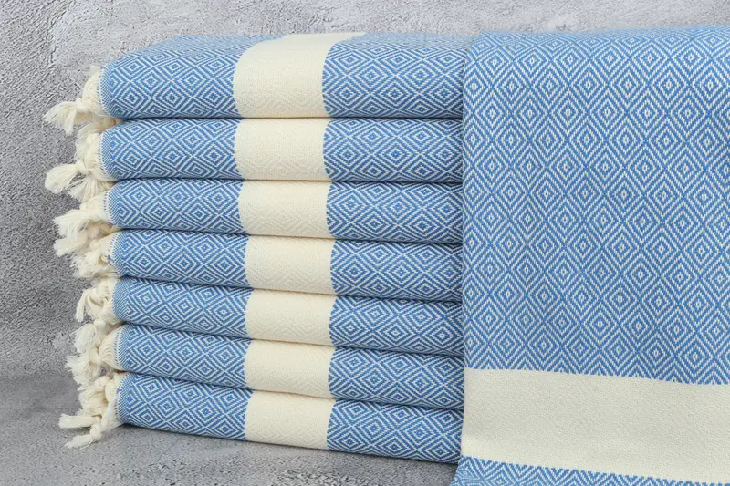 Blaues Diamant-Handtuch aus Baumwolle, 20 x 36 Zoll, personalisiertes Brautjungfern-Geschenk